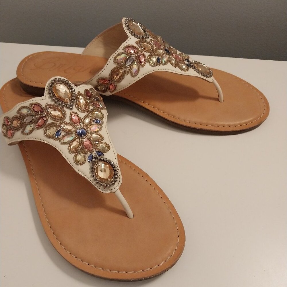 💗Brighton Sandals "Anju" Size 10 Beaded EXC Gorgeous💗